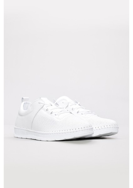 Hakiki Deri Beyaz Kadın Casual Ayakkabı 934za105lzr