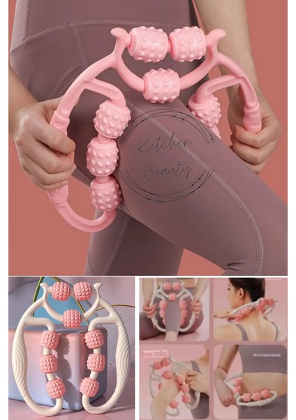 9 Tekerlekli Ayarlanabilir Kas Gevşetici Masaj Aleti Lenf Drenaj Rulosu Bacak Kol Selülit modelleri