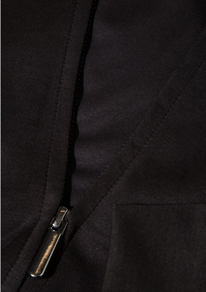 Fermuarlı Tencel Tm Modal Siyah Sweatshirt 1S10489-900