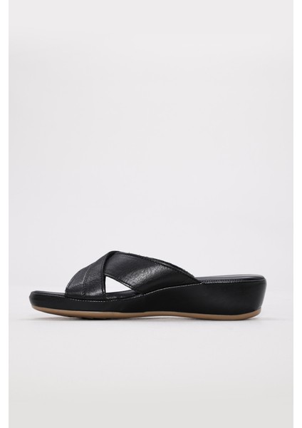 Hakiki Deri Kadın Düz Terlik 864ZAR03