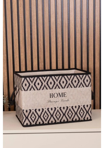 Bohe Kulplu Düzenleyici Sepet Raf Organizer Dolap Içi Düzenleyici 22X34X24