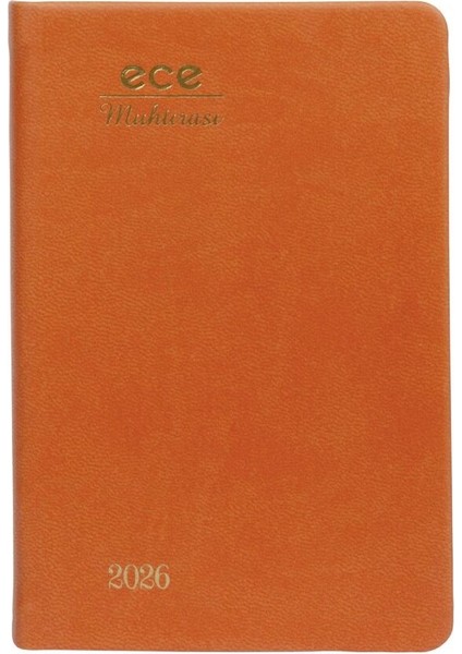 Ajandası Muhtıra 5d Galata 2026 Portakal - Günlük Çizgili Cep Boy 8,5X13