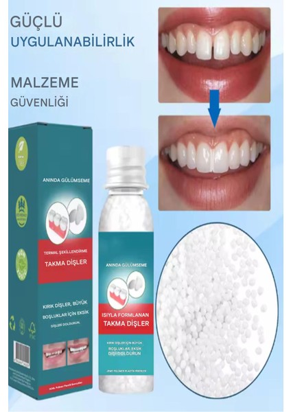 Diş Yapma Seti Eksik Diş Giderme Yama Yapma Seti Protez Takma Boncuk Diş modelleri