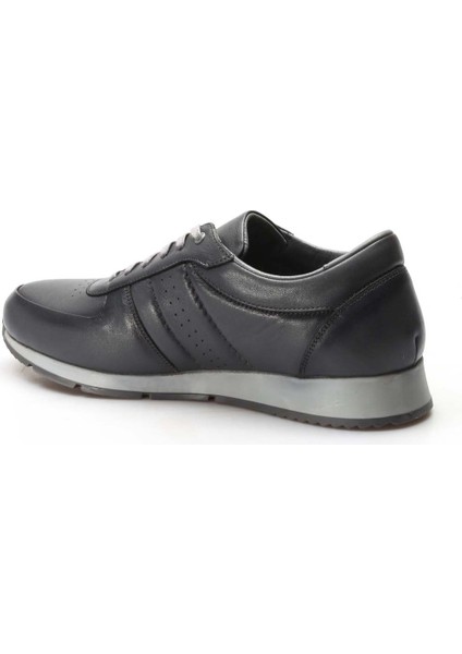 Erkek Hakiki Deri Sneaker Günlük Rahat Spor Yürüyüş Casual Bağcıklı Ayakkabı Gri 951ma555