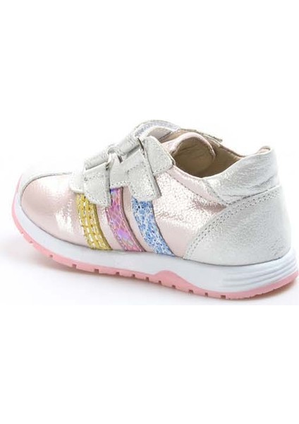 Hakiki Deri Gümüş Pembe Bebek Casual Ayakkabı 006ba800