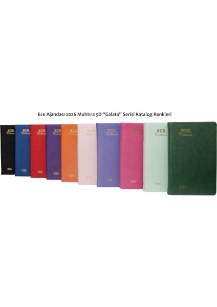 Ajandası Muhtıra 5d Galata 2026 Portakal - Günlük Çizgili Cep Boy 8,5X13