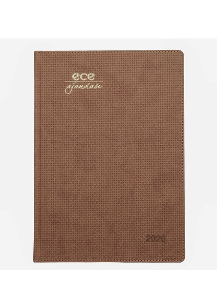 Ajandası Çeşme 2026 Taba - Haftalık 110 Gr. Ithal Kağıt Sert Kapak 19,5X28
