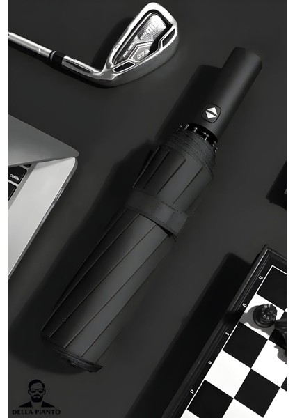 Unisex Otomatik Full Fonksiyon Açma Kapama Siyah Unisex 8 Fiber Tel Kaliteli Şemsiye Premium Seri