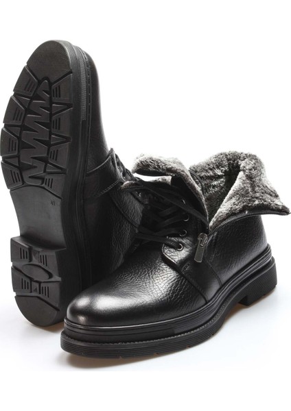 Hakiki Deri Siyah Erkek Klasik Bot 943sma926
