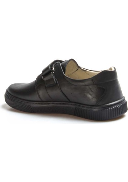 Erkek Çocuk Okul Ayakkabısı Hakiki Deri Düz Tabanlı Konforlu Kullanım 770FA912