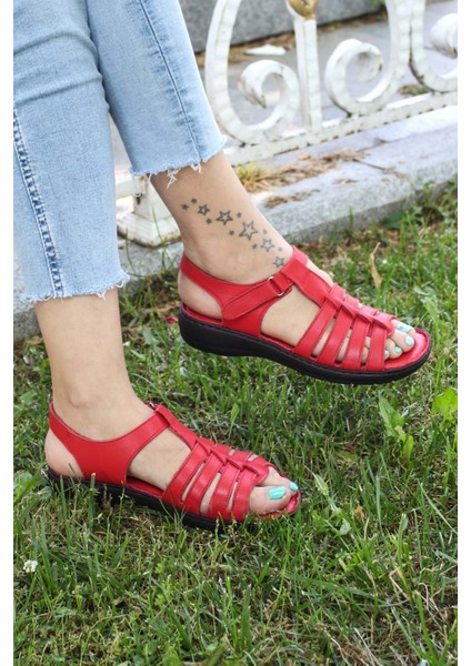 Hakiki Hakiki Deri Kadın Klasik Sandalet 952ZA21888-1