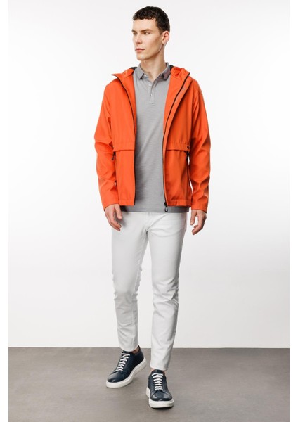 Erkek Turuncu Baharlık Mont