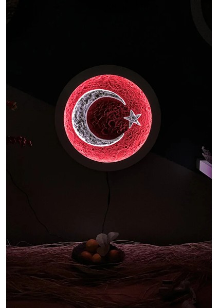 El Yapımı Işıklı Türk Bayrağı Tablo – Rgb Bluetooth Kontrollü Ses Duyarlı LED Işıklı Bayrak Duvar Dekoru indirimleri