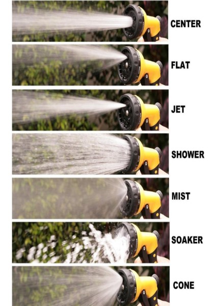 Solo 7 Çefit Su Atabilen Bahçe Sulama Tabancası Basınçlı Oto Yıkama Tabancası Hortum Ucu Fıskiye