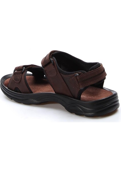 Erkek Hakiki Deri Cırtlı Günlük Rahat Yazlık Plaj Hafif Bantlı Sandalet 907MA1517