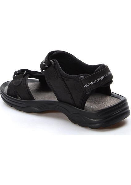 Erkek Hakiki Deri Cırtlı Günlük Rahat Yazlık Plaj Hafif Bantlı Sandalet Siyah 907ma1517 indirimleri