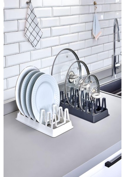 2'li Tencere Kapağı Organizeri 6 Bölmeli Tencere Kapak Tabak Düzenleyici Mutfak Dolabı Düzenleyici modelleri