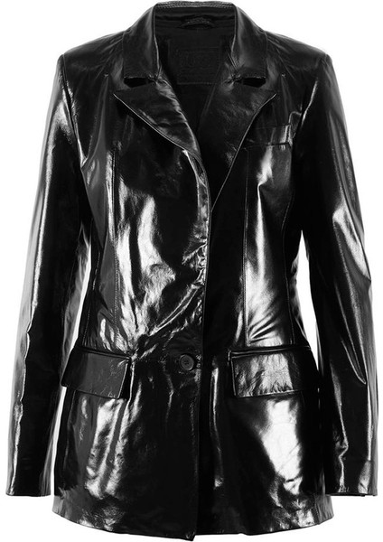 Siyah Kadın Blazer Deri Ceket fırsatları