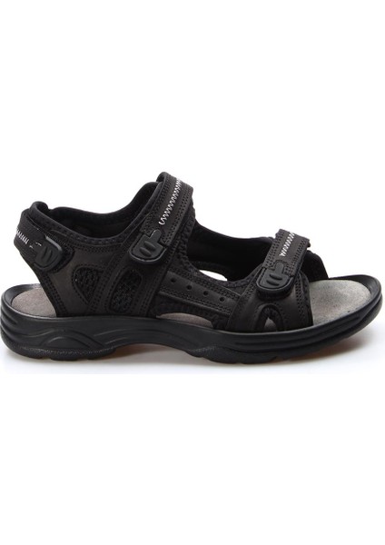 Erkek Hakiki Deri Günlük Rahat Yazlık Plaj Hafif Çift Bantlı Sandalet 907GA1517 fırsatları