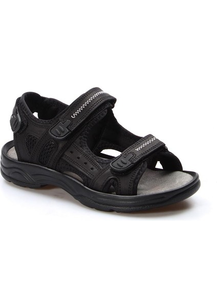 Erkek Hakiki Deri Günlük Rahat Yazlık Plaj Hafif Çift Bantlı Sandalet 907GA1517