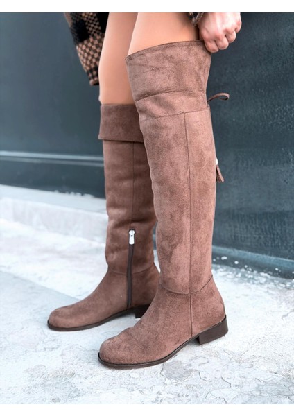 Jolvern Kadın Çizme Kahverengi Süet Püskül Detaylı fırsatları
