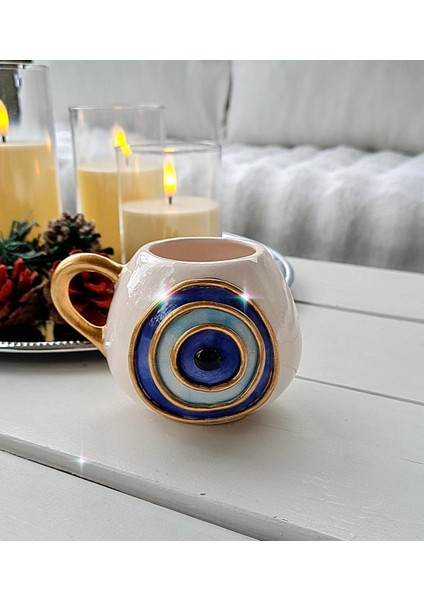 Nazar Göz Temalı Fincan El Yapımı Seramik fiyatları
