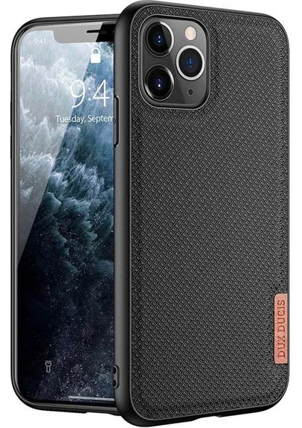 Dux Ducis Fino Serisi iPhone 11 Pro 5.8inç Kılıf Premium Dokuma Silikon KILIF-(1903)