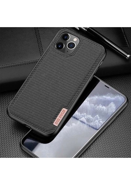 Dux Ducis Fino Serisi iPhone 11 Pro 5.8inç Kılıf Premium Dokuma Silikon KILIF-(1903) fırsatları