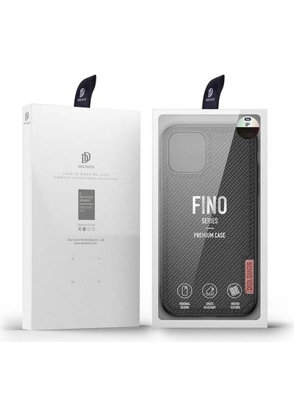 Dux Ducis Fino Serisi iPhone 11 Pro 5.8inç Kılıf Premium Dokuma Silikon KILIF-(1903)