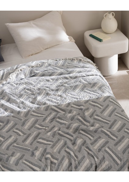 Kylian Çift Kişilik %100 Pamuk Yatak Örtüsü - Gri modelleri