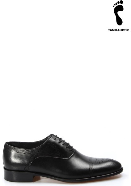 Hakiki Deri Kösele Siyah Antik Erkek Klasik Ayakkabı 893ma4403 indirimleri