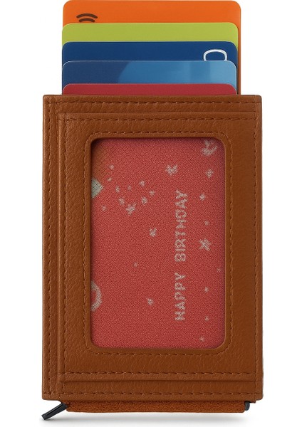 Mkm Man Erkek Deri Kartlık Cüzdan - Slim ve Şık Tasarım, Çoklu Kart Gözü, Rfıd Koruma Özellik