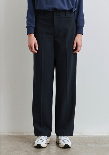 Çizgili Lacivert Pantolon 1011028-91007 modelleri