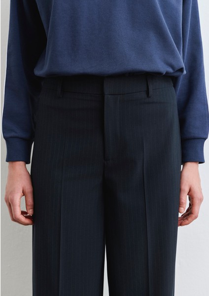 Çizgili Lacivert Pantolon 1011028-91007