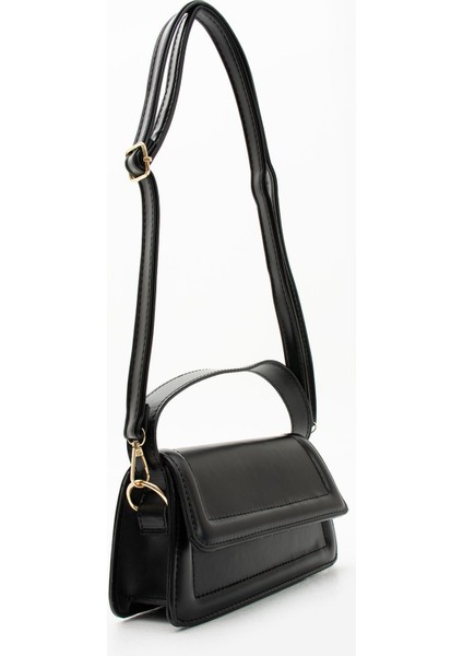 Moi Siyah Kadın Şık Tasarım Çıtçıtlı Ayarlanabilir Askılı El, Kol ve Omuz Çantası U:10 E:21 G:7 cm modelleri