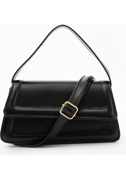 Moi Siyah Kadın Şık Tasarım Çıtçıtlı Ayarlanabilir Askılı El, Kol ve Omuz Çantası U:10 E:21 G:7 cm fırsatları
