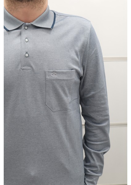 Fistan Store Erkek Düz Klasik Kesim Rahat Kalıp Polo Yaka Tek Cepli Kışlık Ince Sweat fiyatları