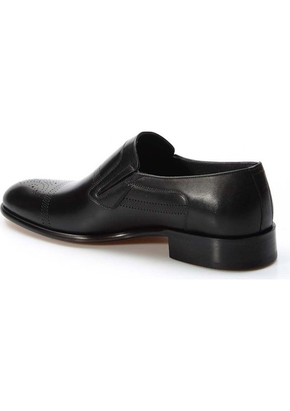 Erkek Deri Casual Klasik Kösele Taban Günlük Loafer Klasik Ayakkabı Siyah 893ma4404