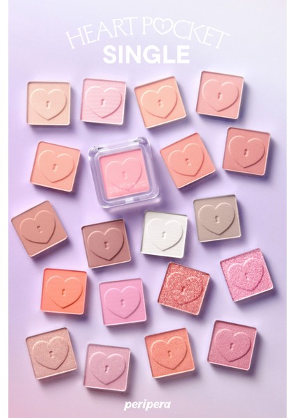 Kişiselleştirilebilir Simli Tekli Far PERIPERA Heart Pocket Single (G02 My Name is Pink Sparkly)