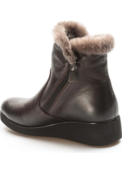 Hakiki Deri Kürklü Kadın Kalın Taban Bot 863KZA2053