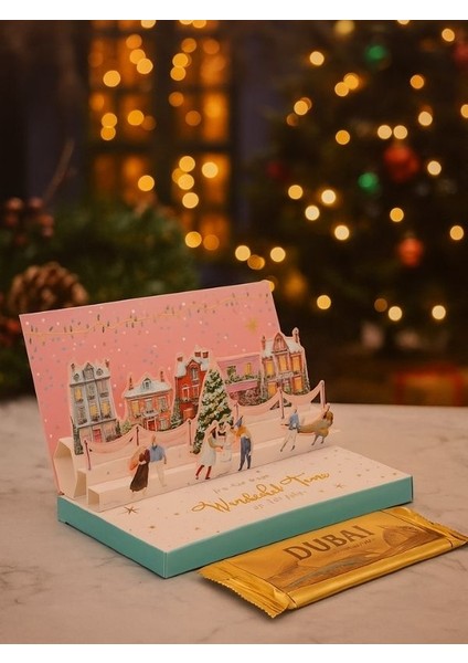 3 Boyutlu Çikolata Kutusu-Yılın En Büyüleyici Hediye Kutusu-Yılbaşı Temalı Çikolata Kutusu indirimleri