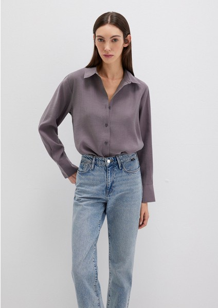 Antrasit Tencel Tm Liyosel Gömlek 1211373-90721