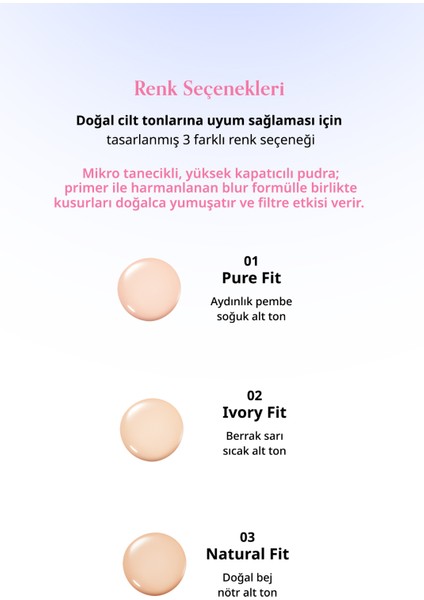 Yarı Mat Bitişli Filtre Etkili Cushion PERIPERA Mood Fit Cover Cushion SPF50+ PA++++(03 Natural Fit)
