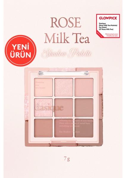 Mat ve Işıltılı Renk Seçenekleri Sunan Far Paleti Dasıque Shadow Palette (#27 Rose Milk Tea)
