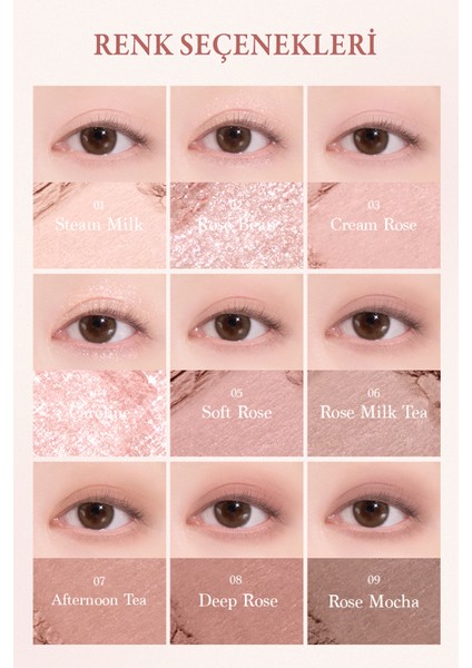 Mat ve Işıltılı Renk Seçenekleri Sunan Far Paleti Dasıque Shadow Palette (#27 Rose Milk Tea)