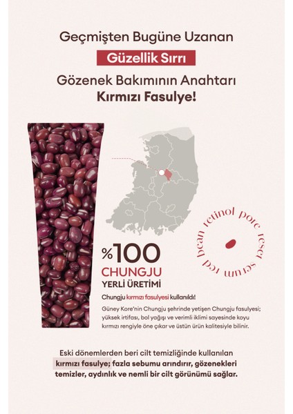 Retinol ve Kırmızı Fasulye Özlü, Peeling Serum Red Bean Retinol Pore Dead Peel Drop 25