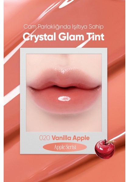 Yapışkanlık Hissi Vermeyen Yoğun Işıltılı Tint CLIO Crystal Glam Tint (20 Vanilla Apple) AppleSeries