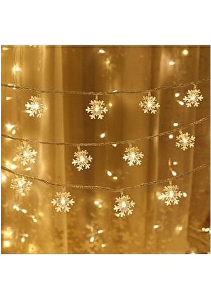 Kar Tanesi LED Işık 3 Metre 20 LED 3x Pilli Yılbaşı Ağaç Süsü Aydınlatma Sarkıt Dizeleri Gün Işığı fiyatları