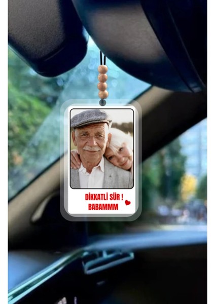 Kişiye Özel Babaya Özel Fotoğraf Baskılı Araç Dikiz Aynası Süsü – Hediyelik Tasarım