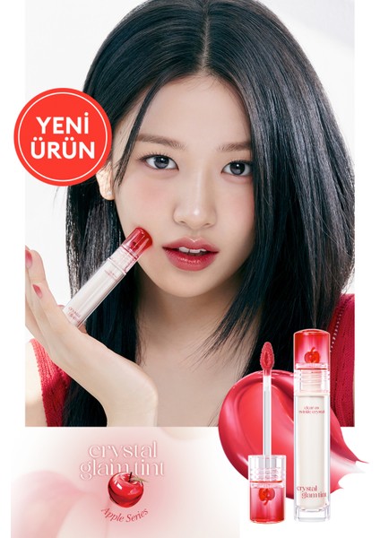 Yapışkanlık Hissi Vermeyen Yoğun Işıltılı Tint CLIO Crystal Glam Tint (17 Classic Apple) AppleSeries